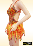 Samba Organza Dress - Fiery Focosa