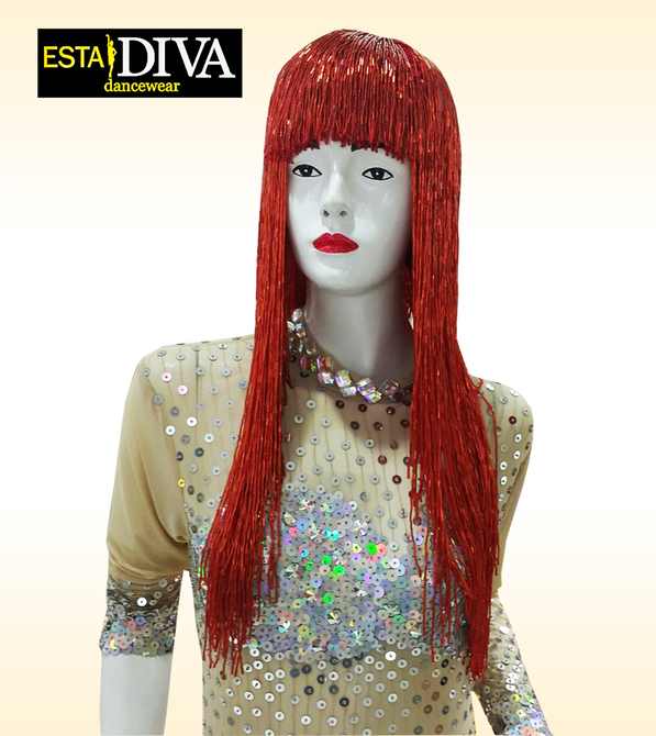 Beaded Fringe Wig - Parrucca Rossa