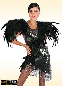 Feather Dress - Ave de la Noche